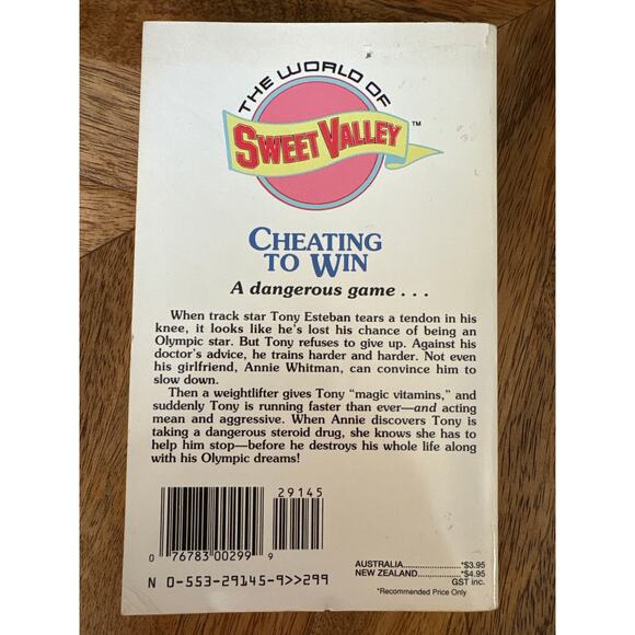 Francine Pascal’s Sweet Valley High 77 1st print Cheating to Win 1991 Vtg book - Picture 2 of 3